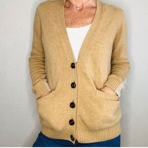 Piombo Beige Button-Up Cardigan